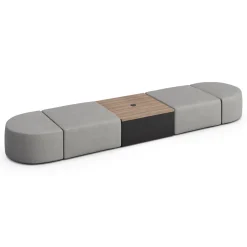 Haven 4 Person Modular Sofa with Table and Power