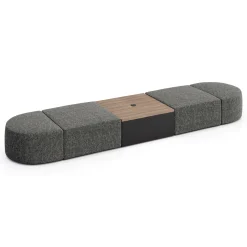 Haven 4 Person Modular Sofa with Table and Power