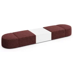 Haven 4 Person Modular Sofa with Table and Power