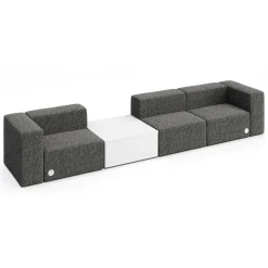 Haven 3 Person Modular Sofa with Table & Power