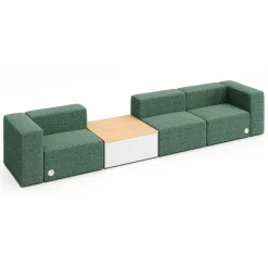 Haven 3 Person Modular Sofa with Table & Power