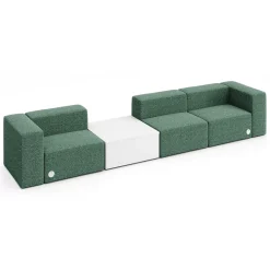 Haven 3 Person Modular Sofa with Table & Power