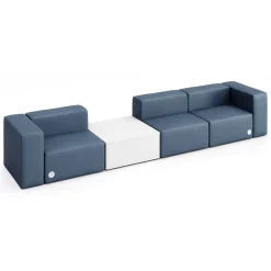 Haven 3 Person Modular Sofa with Table & Power