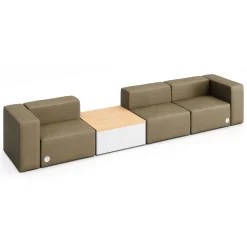 Haven 3 Person Modular Sofa with Table & Power