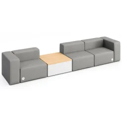 Haven 3 Person Modular Sofa with Table & Power