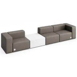 Haven 3 Person Modular Sofa with Table & Power