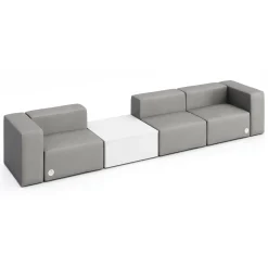 Haven 3 Person Modular Sofa with Table & Power