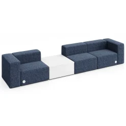 Haven 3 Person Modular Sofa with Table & Power