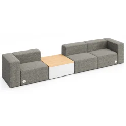 Haven 3 Person Modular Sofa with Table & Power