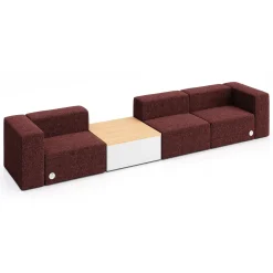 Haven 3 Person Modular Sofa with Table & Power