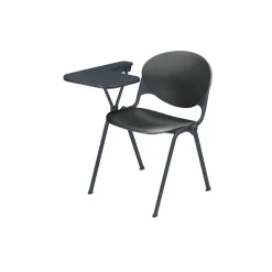 Heavy Duty Plastic Stacking Chair with Tablet Arm - Specify Right or Left