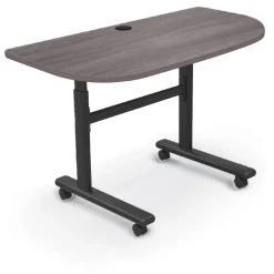 Height Adjustable Flippers Half Moon Mobile Flipper Table - 48"W x 24"D