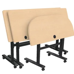 Height Adjustable Flippers Half Moon Mobile Flipper Table - 48