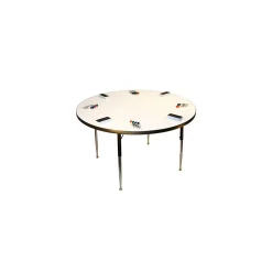 Height Adjustable Whiteboard Table - 36"DIA