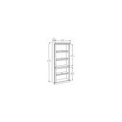 Heritage Hill 3 Piece Bookcase Set with closed door storage