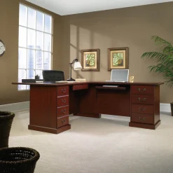 Heritage Hill Reversible L-Shaped Desk with Drawer Storage - 72" W