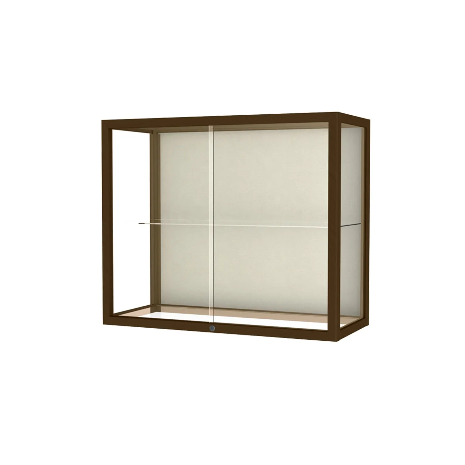Heritage Poplar Trophy Display Case with White Back - 36"W x 40"H