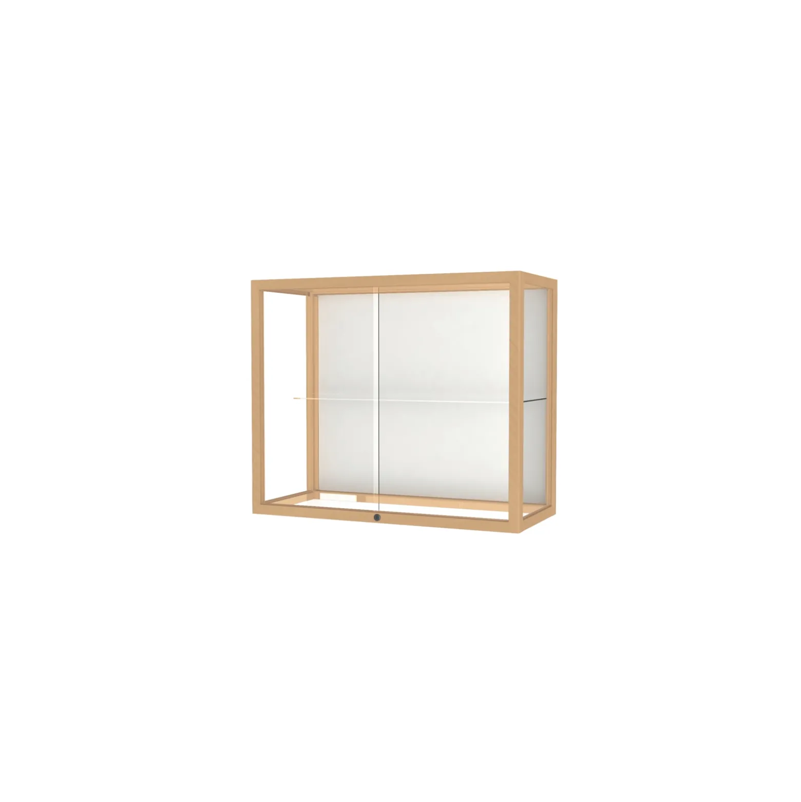 Heritage Poplar Trophy Display Case with White Back - 36"W x 40"H