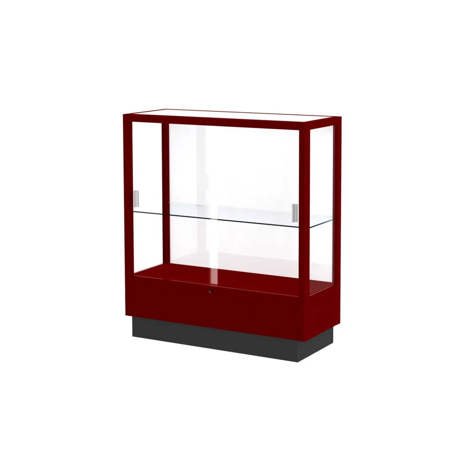 Heritage Poplar Trophy Display Case with White Back - 36"W x 40"H