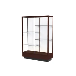 Heritage Poplar Trophy Display Case with White Back - 48