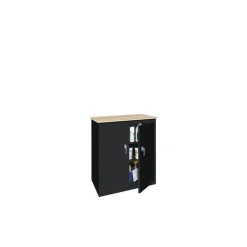 Hetfield Three Shelf Counter High Cabinet with Plastic Laminate Top - 37