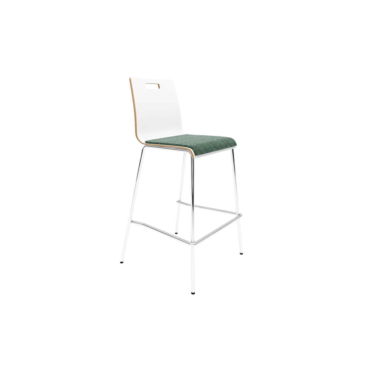 High-Back Upholstered Bar-Height Stool