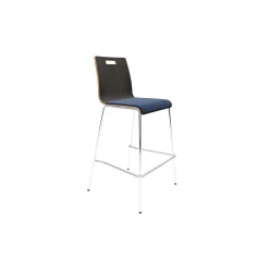 High-Back Upholstered Bar-Height Stool
