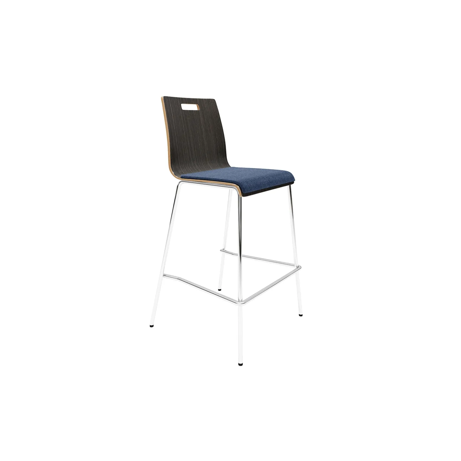 High-Back Upholstered Bar-Height Stool
