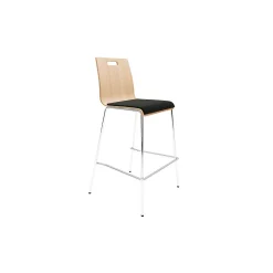 High-Back Upholstered Bar-Height Stool