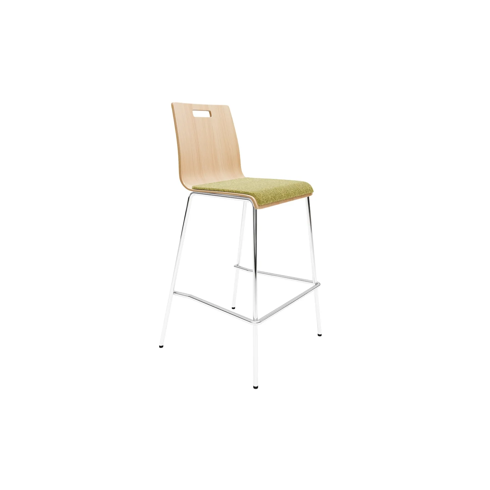 High-Back Upholstered Bar-Height Stool