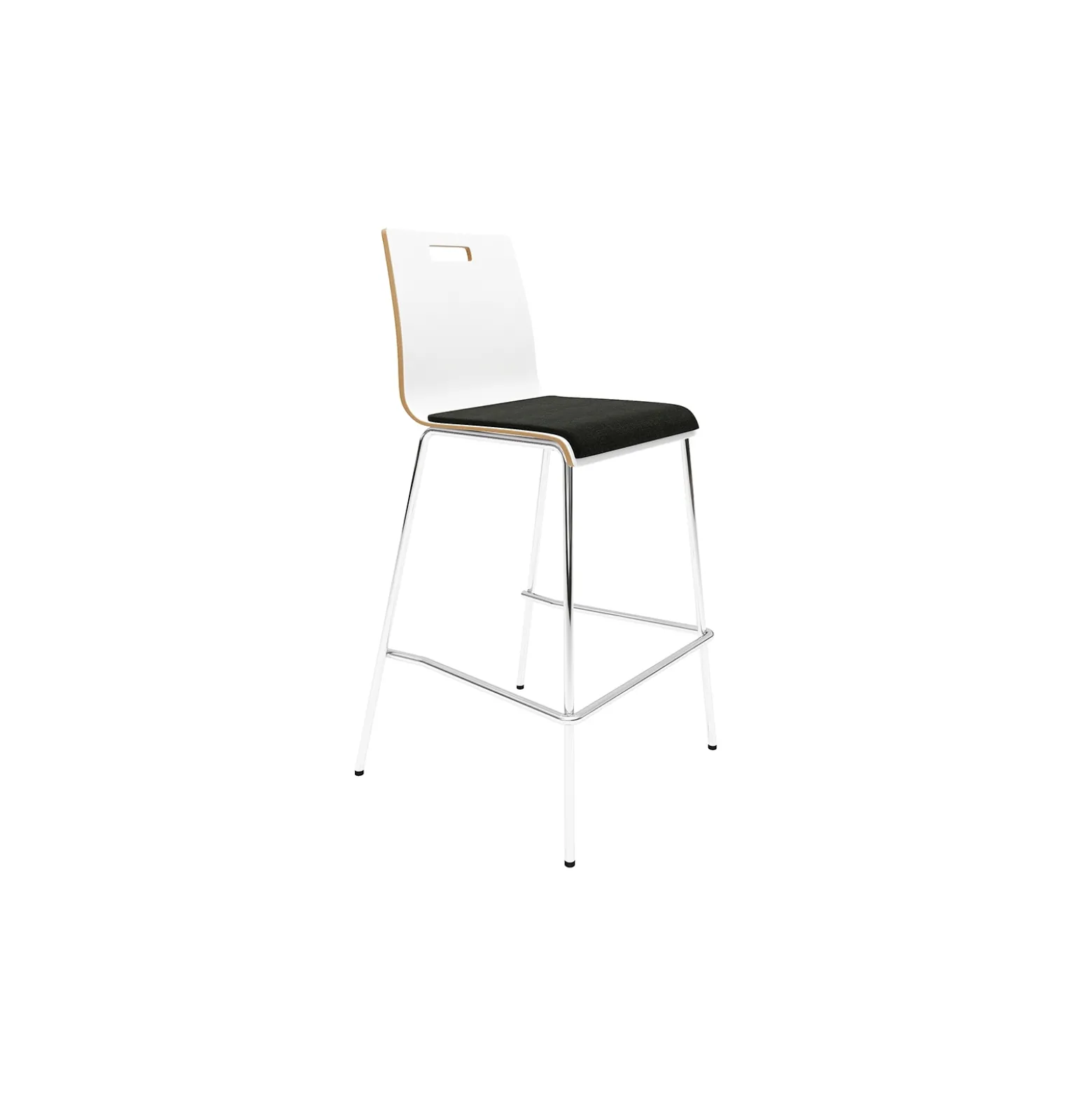 High-Back Upholstered Bar-Height Stool