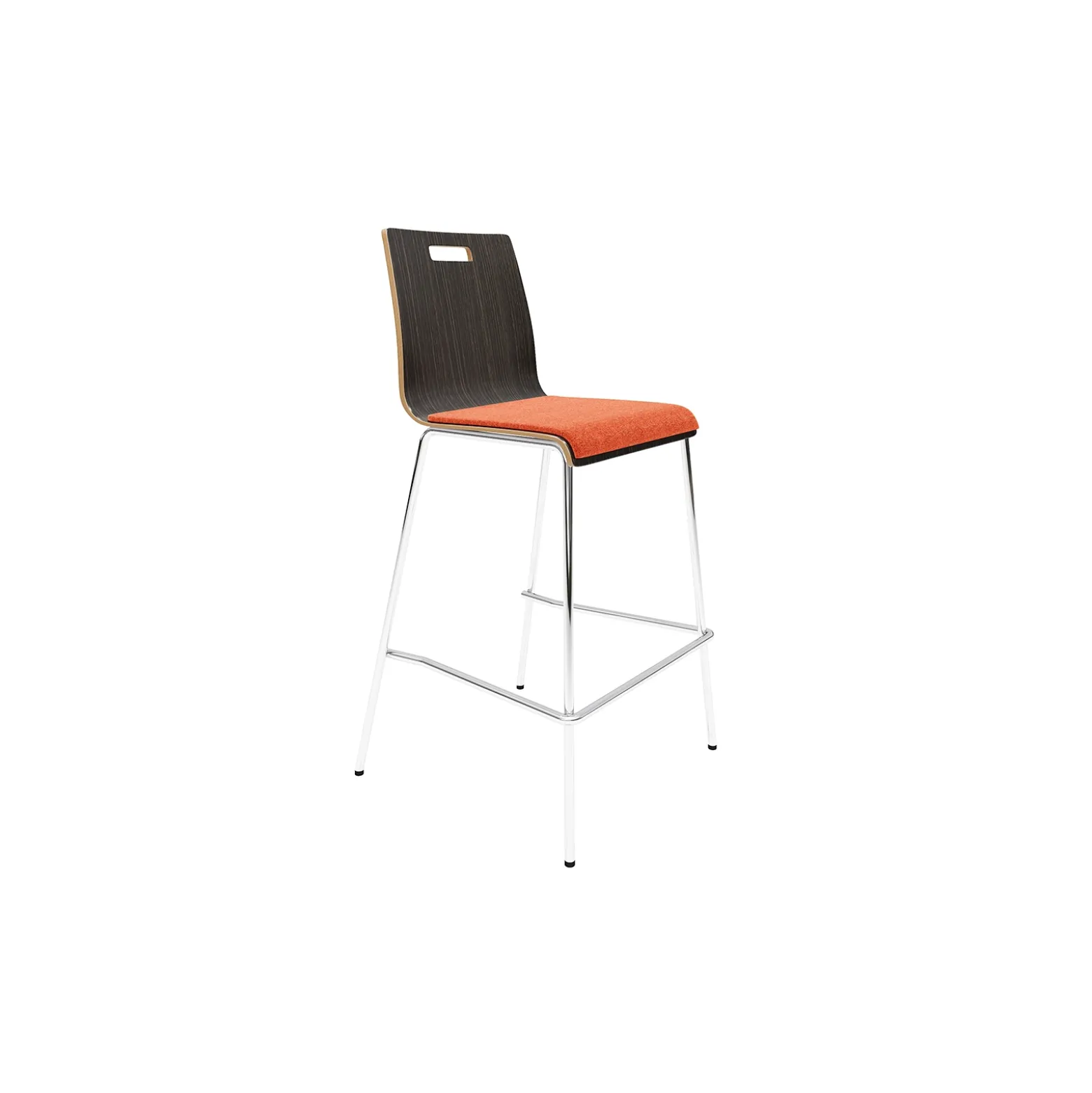High-Back Upholstered Bar-Height Stool