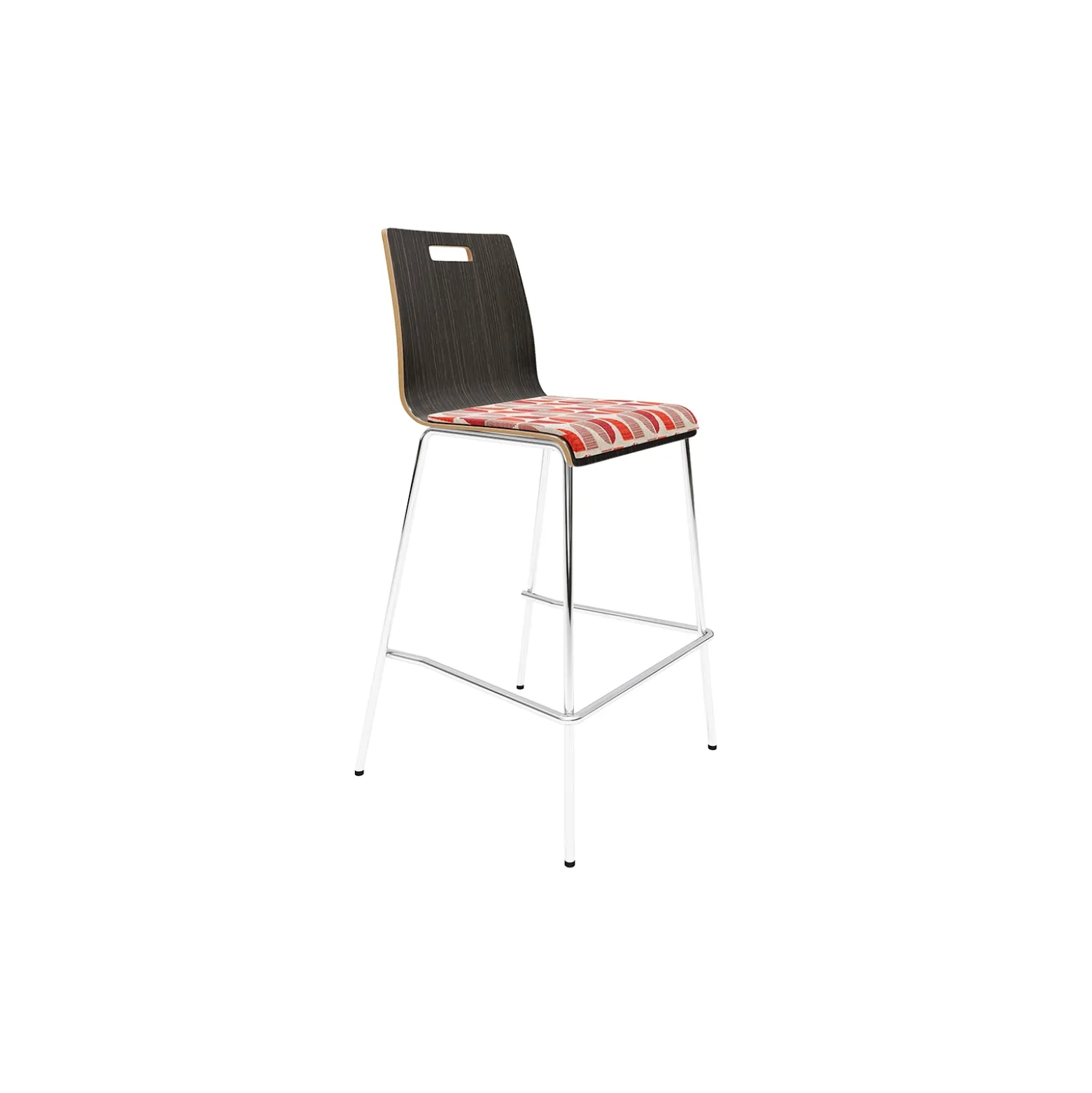 High-Back Upholstered Bar-Height Stool