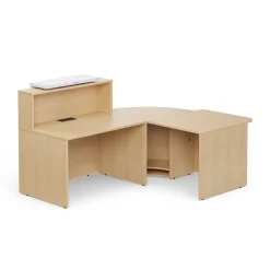Holloway 63” L-Reception Desk w/ ADA Return – 94.5”Wx37.5”D