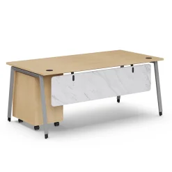 Holloway 71” Table Desk w/ 3-Drawer File Pedestal