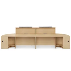 Holloway Double Reception Desk w/ 2 Curved Returns – 157