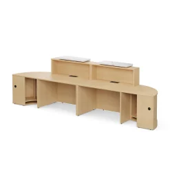 Holloway Double Reception Desk w/ 2 Curved Returns – 157