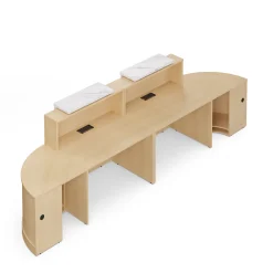 Holloway Double Reception Desk w/ 2 Curved Returns – 157
