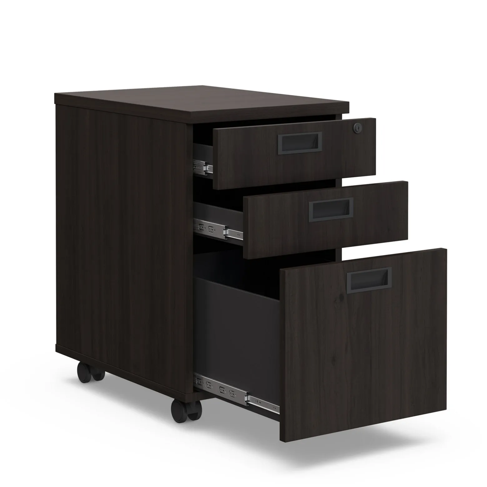 Holloway 3-Drawer Mobile File Pedestal – 15.5”Wx22”D