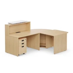 Holloway L-Shaped Reception Desk w/ ADA Return and File