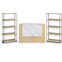 Holloway Reception Desk w/ 2 Bookcases Set