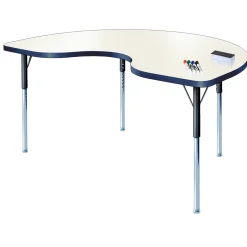 Kidney White Board Table Top - 72"W x 20.5-29.5"H