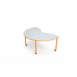 Kidney-Shaped Table with Casters - 72"W x 48"D