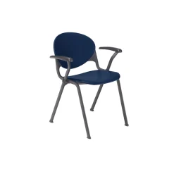 400lb. Capacity Heavy-Duty Plastic Stack Chair with Arms