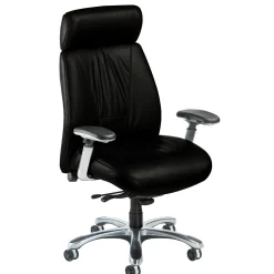 Leather Executive Chair with Chrome Frame