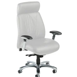 Leather Executive Chair with Chrome Frame