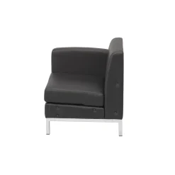 Left Facing Single Arm Faux Leather Chair for Sectional