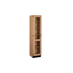 Left Hinged Glass Doored Storage Cabinet with Lock