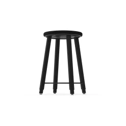 4-Legged Adjustable Square Tube Stool with Laminate Seat - 22-32H