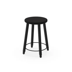 4-Legged Adjustable Square Tube Stool with Laminate Seat - 22-32H